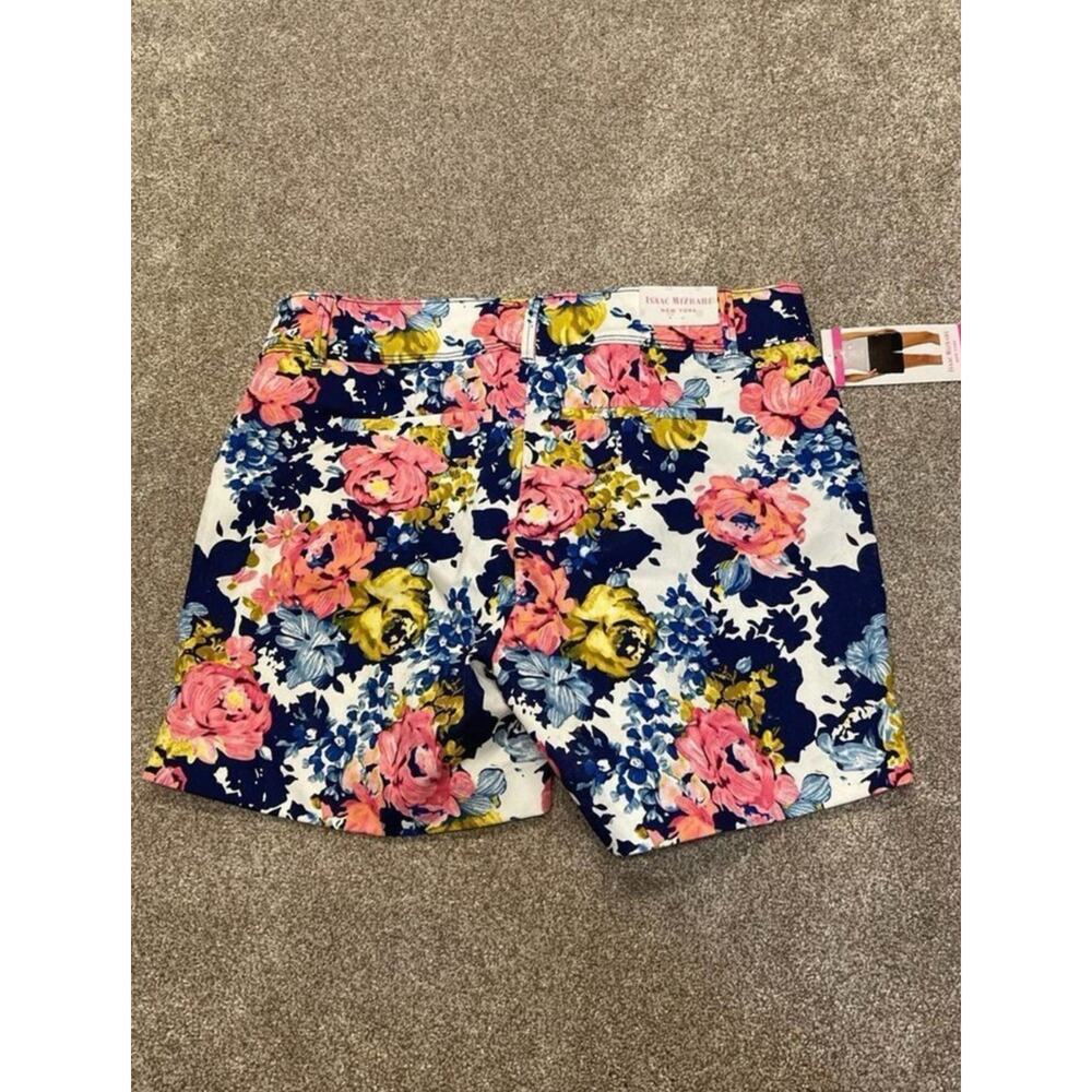 NWT Summer Coastal Floral Isaac Mizrahi Five-Pocket Shorts Sz 4 Navy Multicolor - Picture 4 of 13